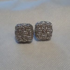 Judith Ripka sterling silver earrings.